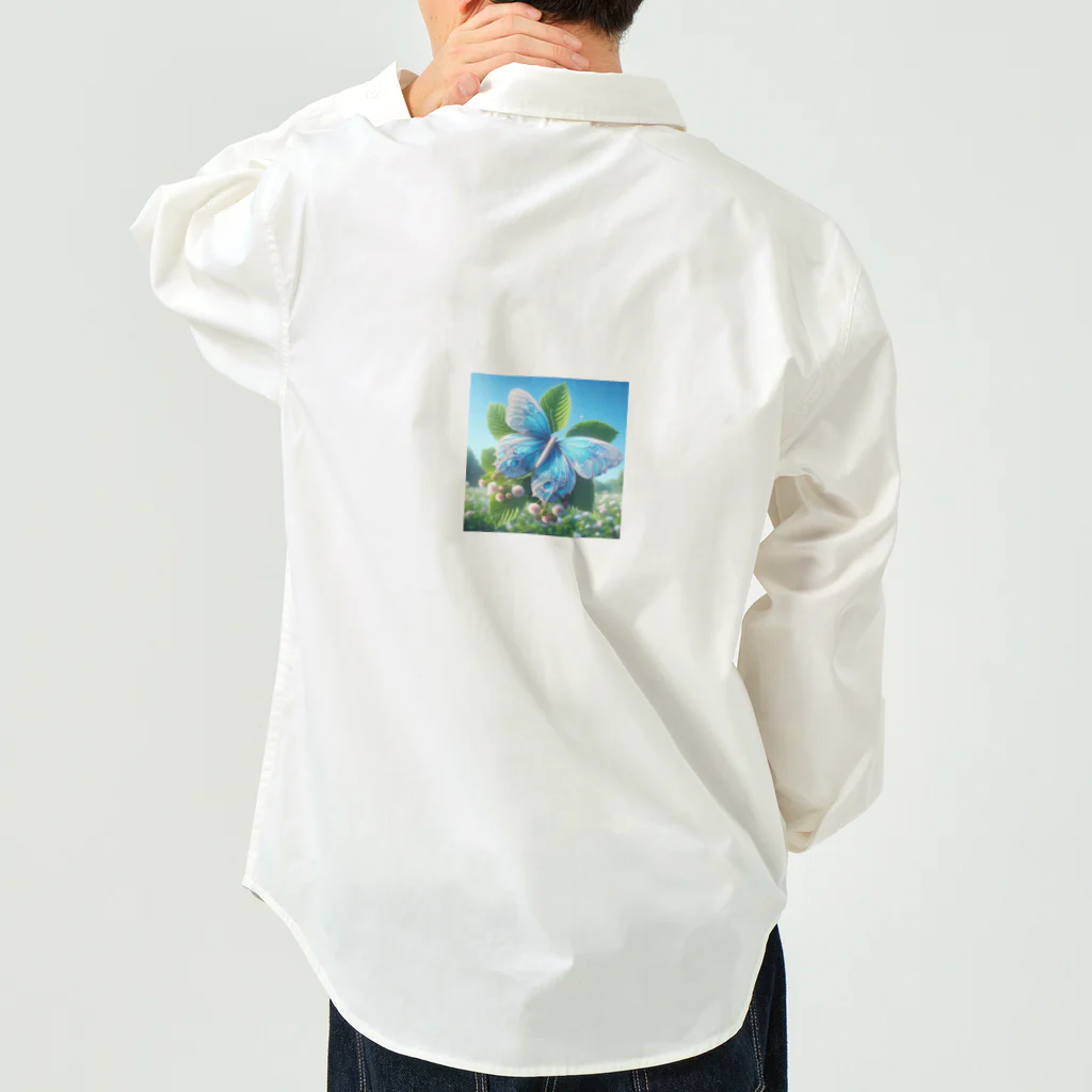 Chihiro0318の水色に舞う美しい蝶々 Work Shirt