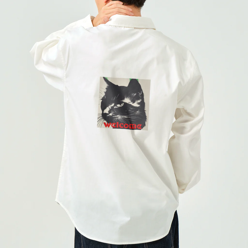 kk-welcomeの黒猫登場Ⅰ Work Shirt