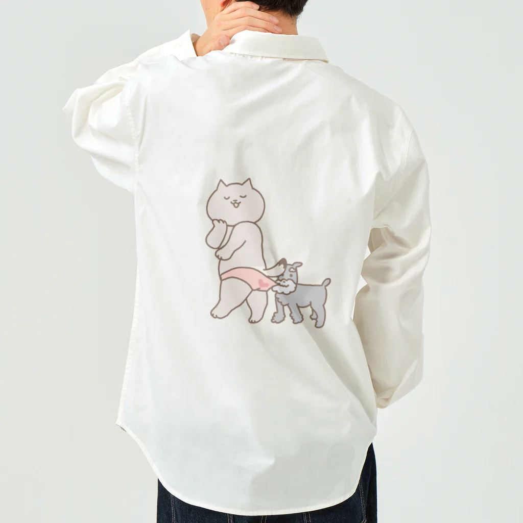 知ったかぶりのねこかぶりのにゃん子パトーン Work Shirt