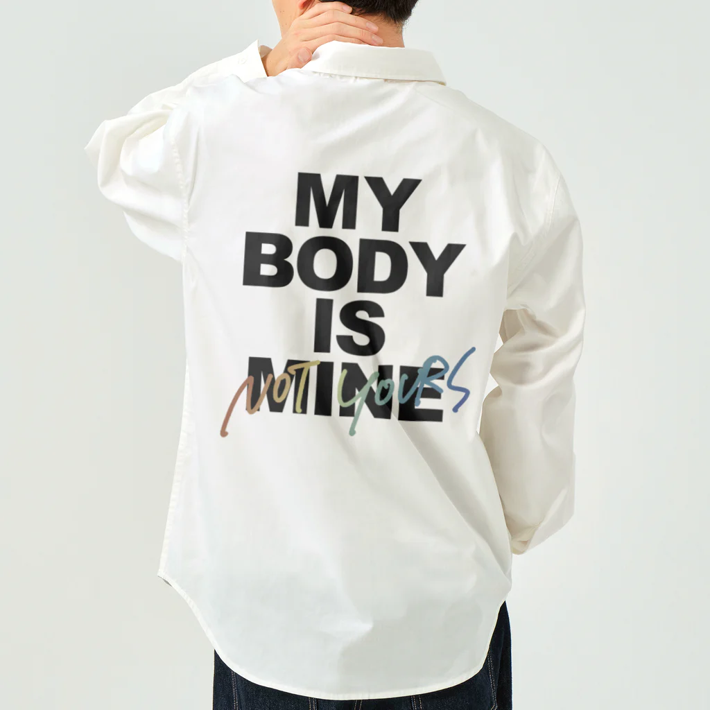 ラブまし屋さんのMY BODY IS MINE（NY）-BK ワークシャツ