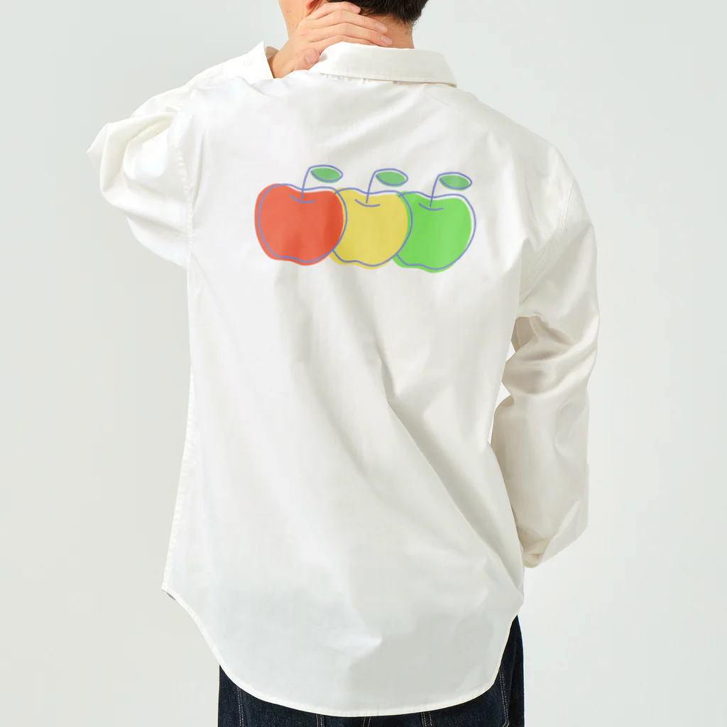 ハナのお店のりんご三兄弟 ワークシャツ