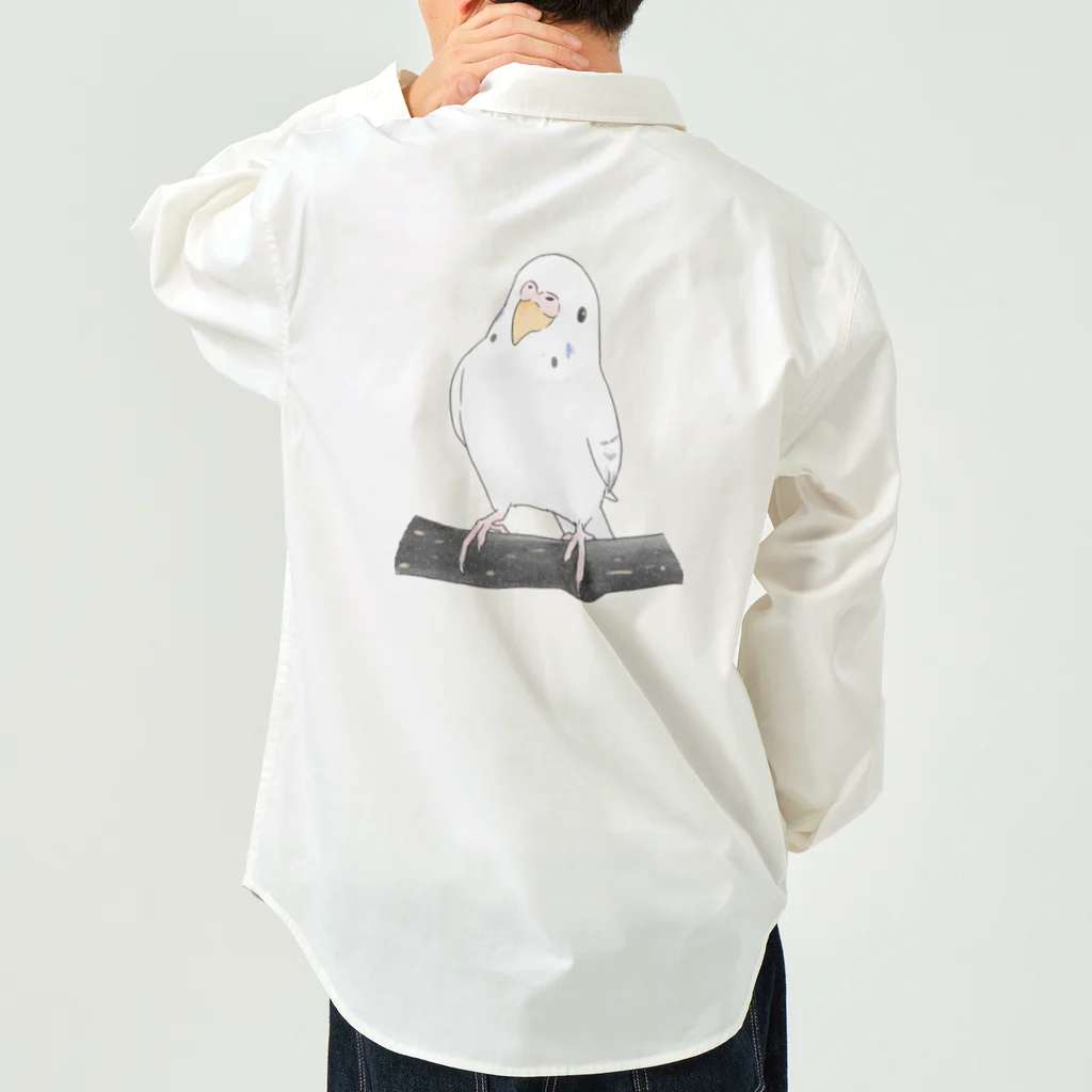 まめるりはことりのまったりセキセイインコちゃん【まめるりはことり】 Work Shirt