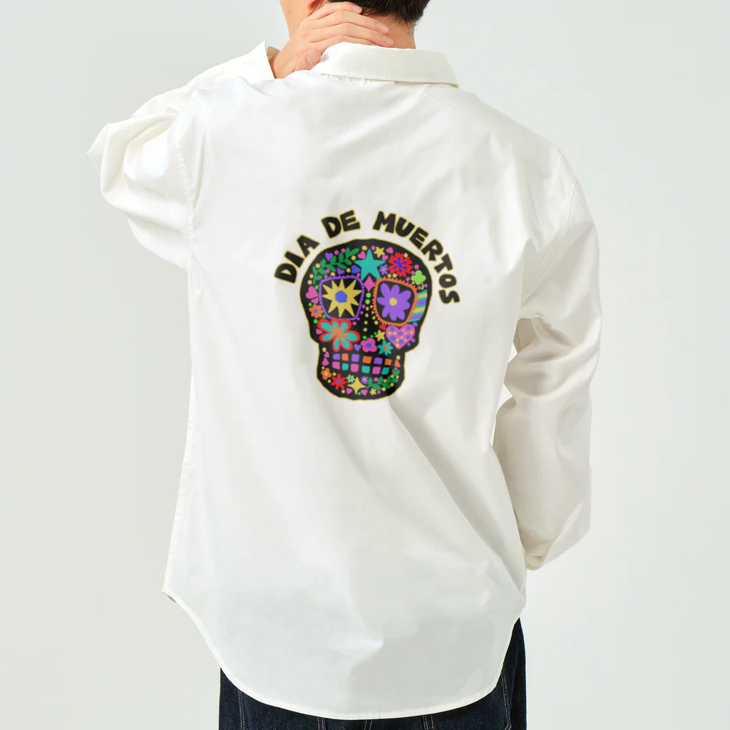 sandy-mのメキシコ風ドクロ Dia de muertos Work Shirt