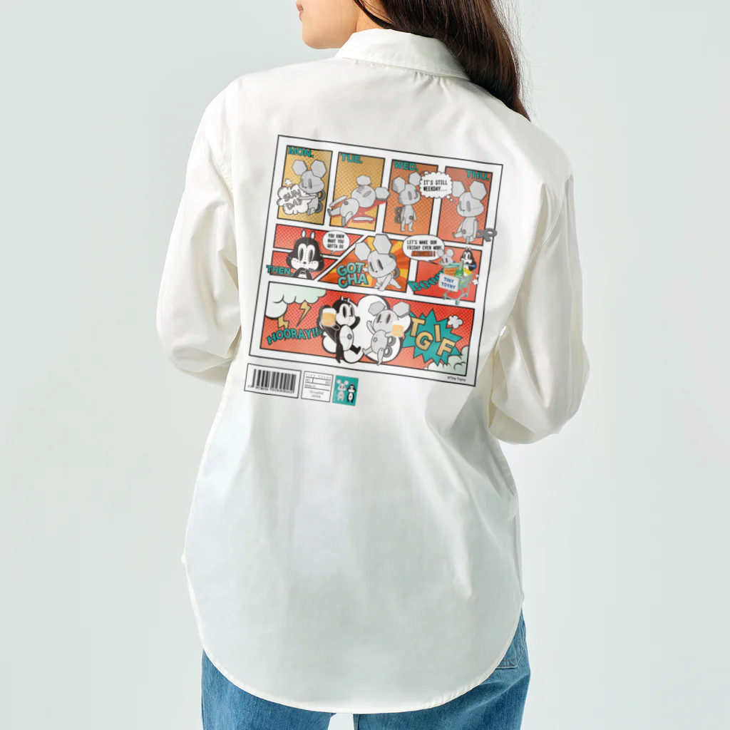 Tiny Toyny のTiny Toyny - COMIC 03 back print work-shirt ワークシャツ