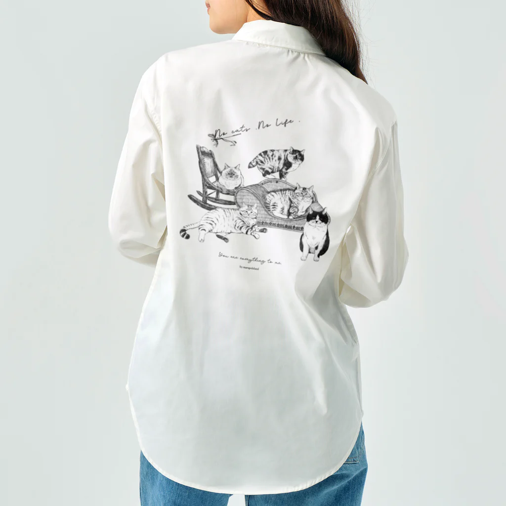 マルポレランドのNo cats No Life Work Shirt