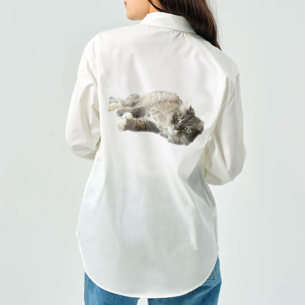 Ku’s family catのMUGI LOOKING ワークシャツ