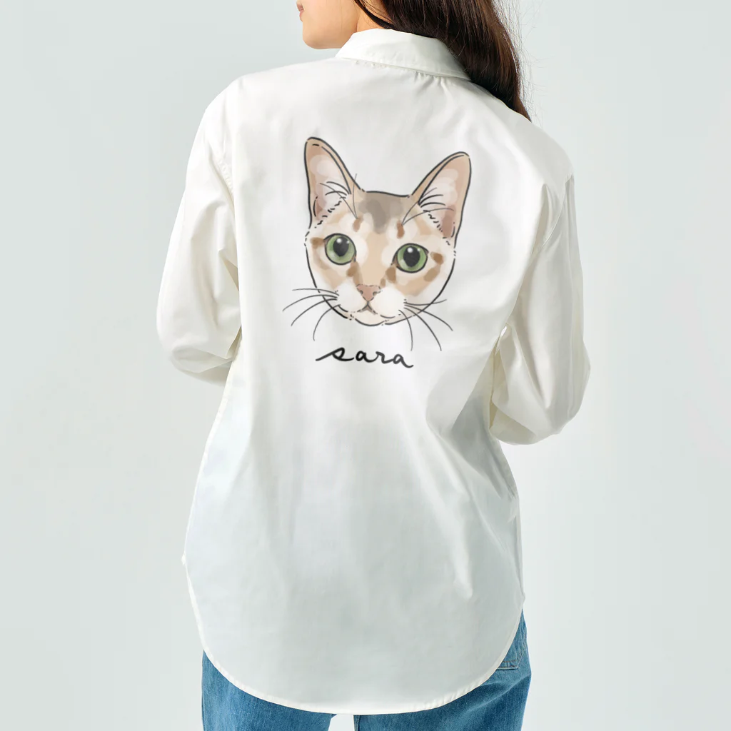 みきぞーん｜保護猫 ミッキー画伯と肉球とおともだちのsara ワークシャツ