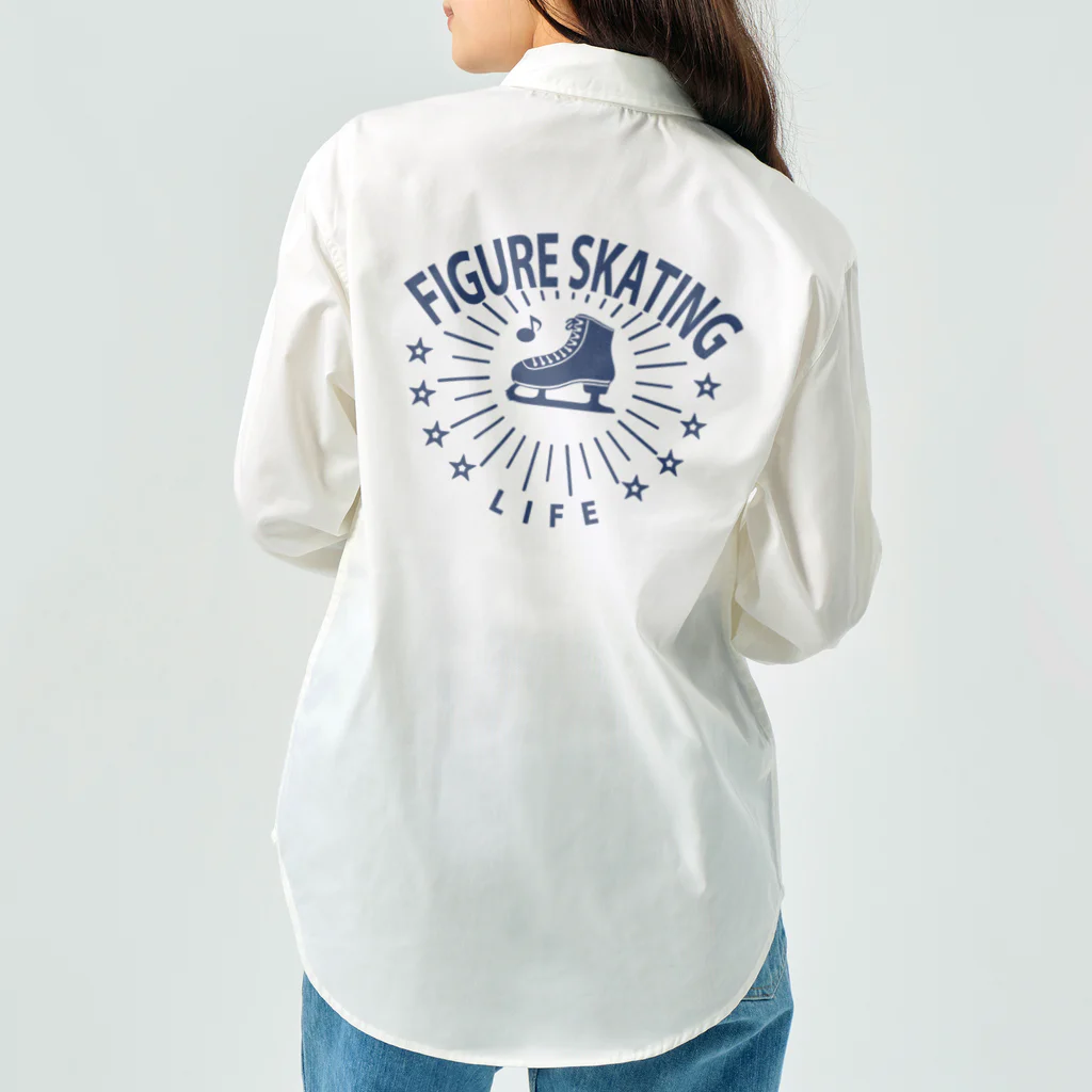 sports_tower スポーツタワーのフィギュアスケート・星・figure skating・グッズ・デザイン・フィギアスケート・#Tシャツ・ステップ・スピン・ジャンプ・スケート靴イラスト・技・男子・女子・かっこいい・かわいい・アイスダンス Work Shirt