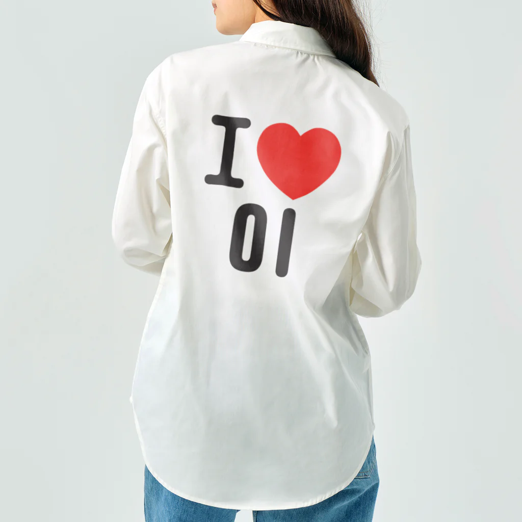 한글팝-ハングルポップ-HANGEUL POP-のI LOVE 이-I LOVE 李・イ- ロゴ Work Shirt