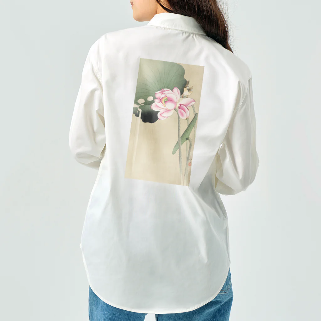 MUGEN ARTの小原古邨　蓮と雀　Ohara Koson / Songbird and Lotus ワークシャツ
