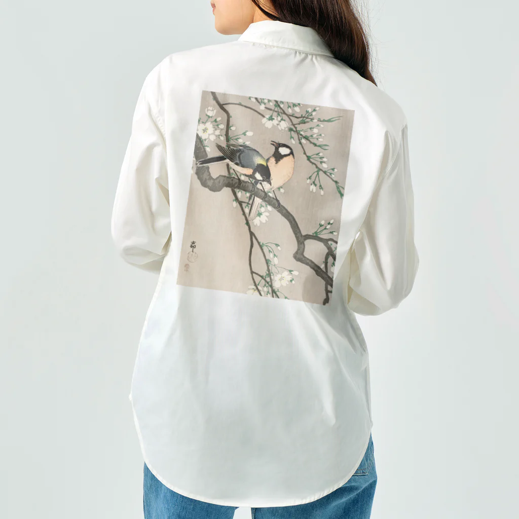 MUGEN ARTの小原古邨　桜の枝に四十雀 Ohara Koson 日本のアートTシャツ＆グッズ ワークシャツ