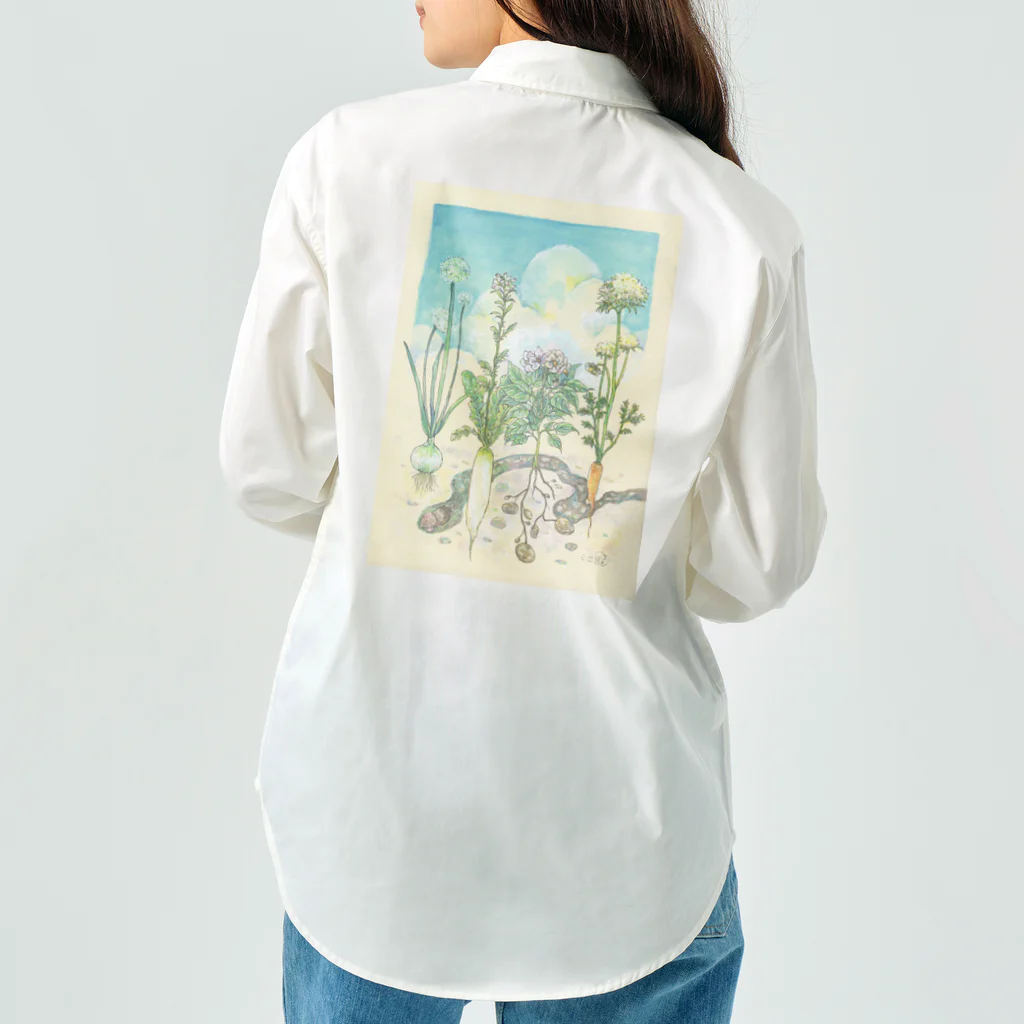 放課後屋のやさいのおはな back print Work Shirt