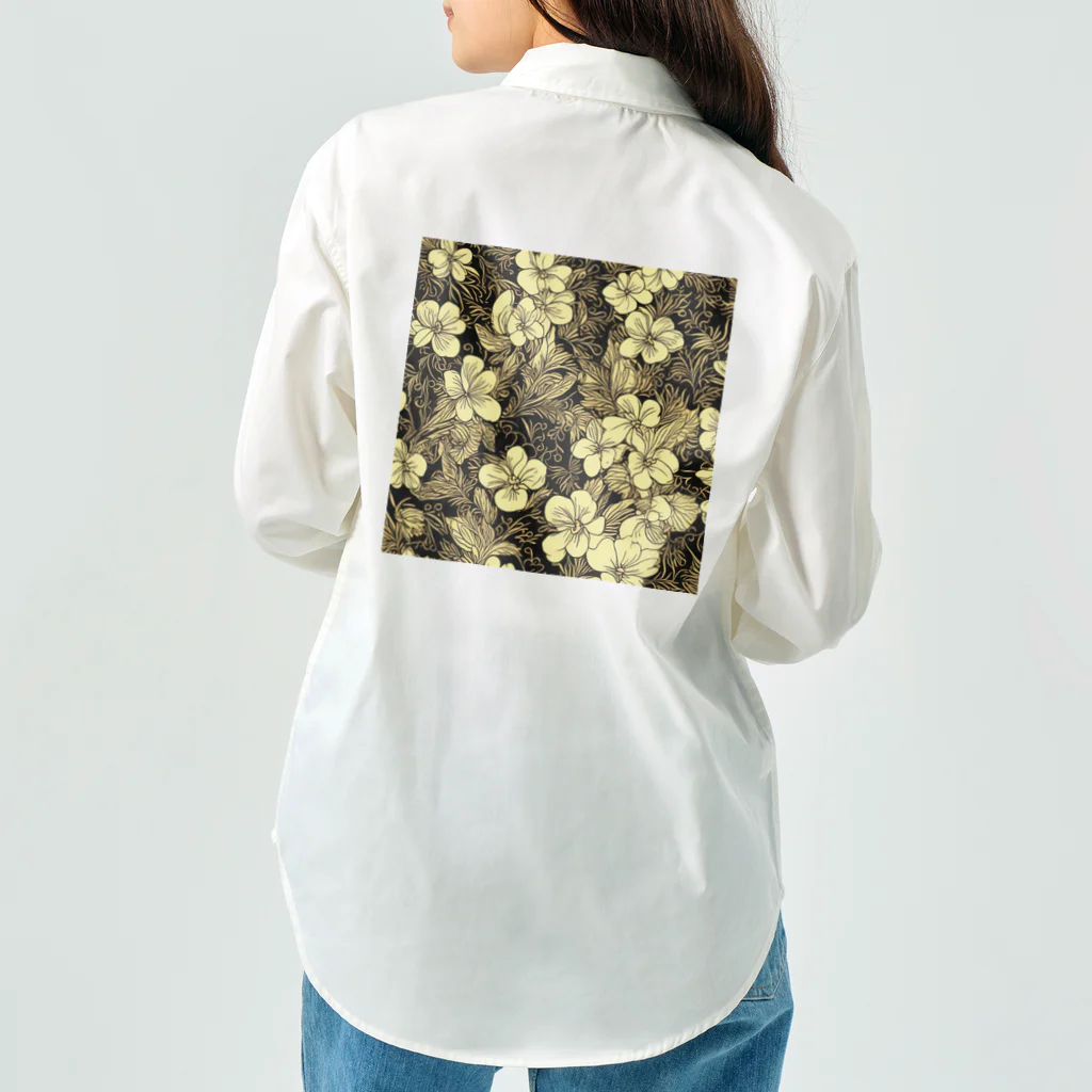ひろの和の花模様 ワークシャツ