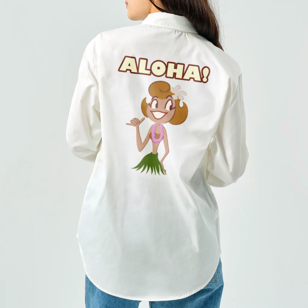 PPBOBBY13のALOHA Hula Girl ワークシャツ