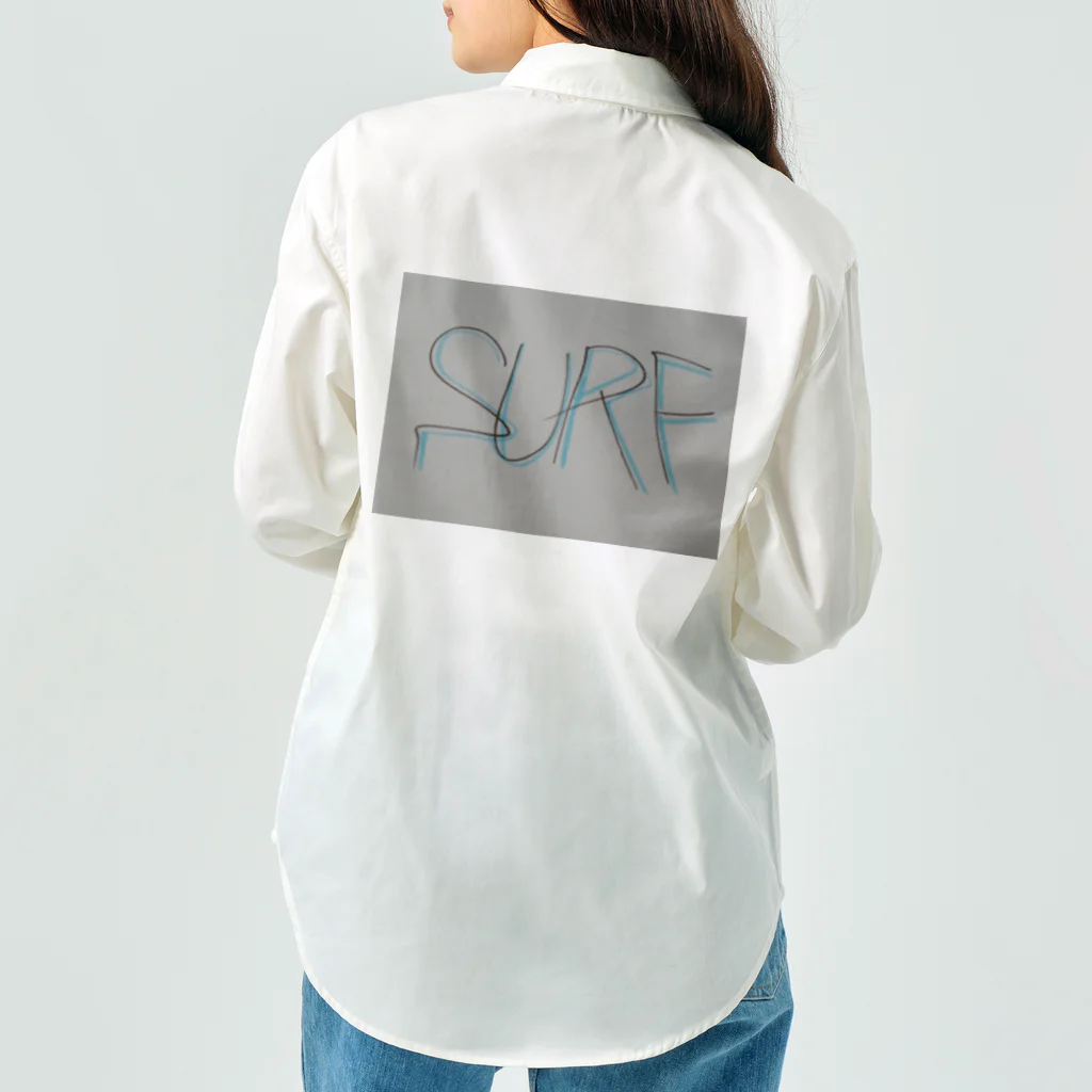 SURF810のSURF 文字(青影) Work Shirt