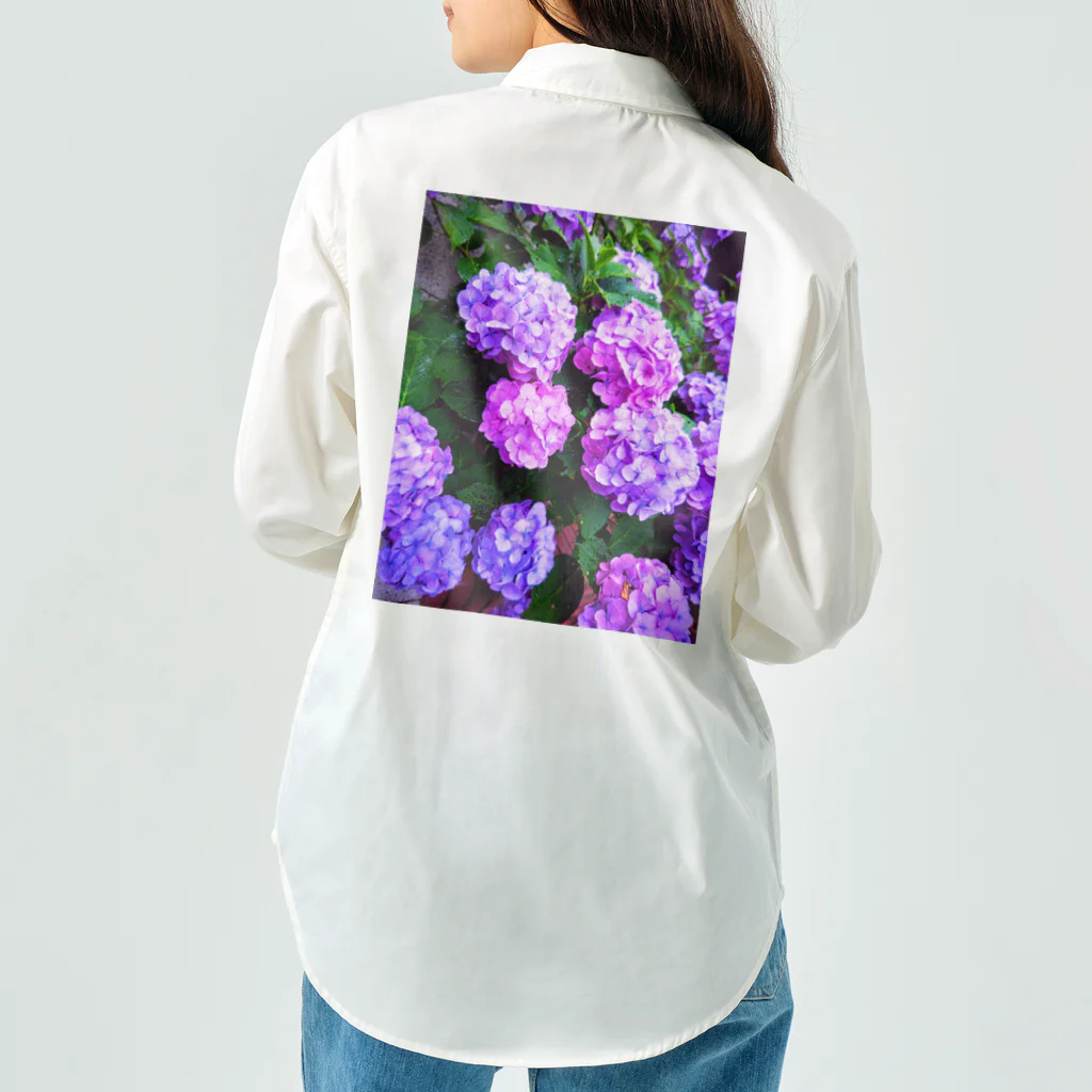 💚ぱなえてんてー💚の紫陽花(梅雨) Work Shirt