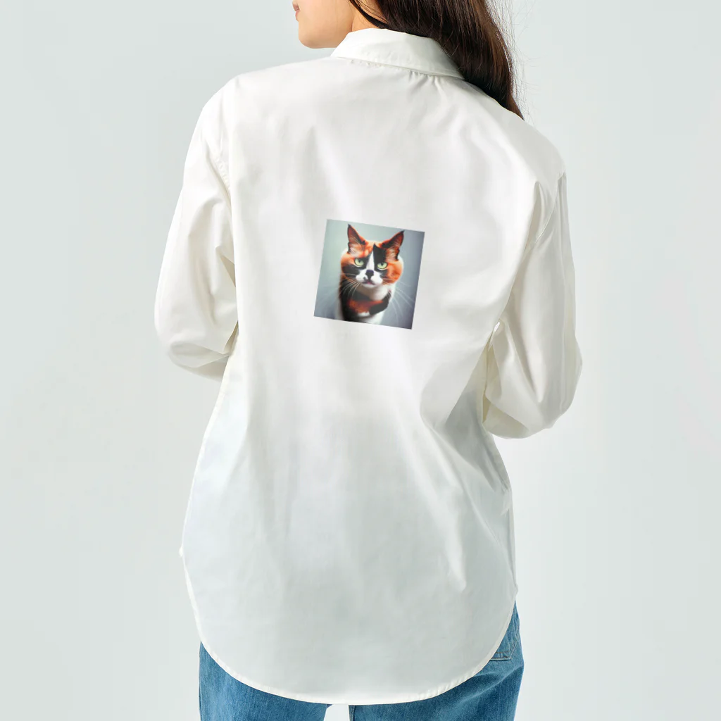 den_hartの我慢顔の三毛猫くん Work Shirt