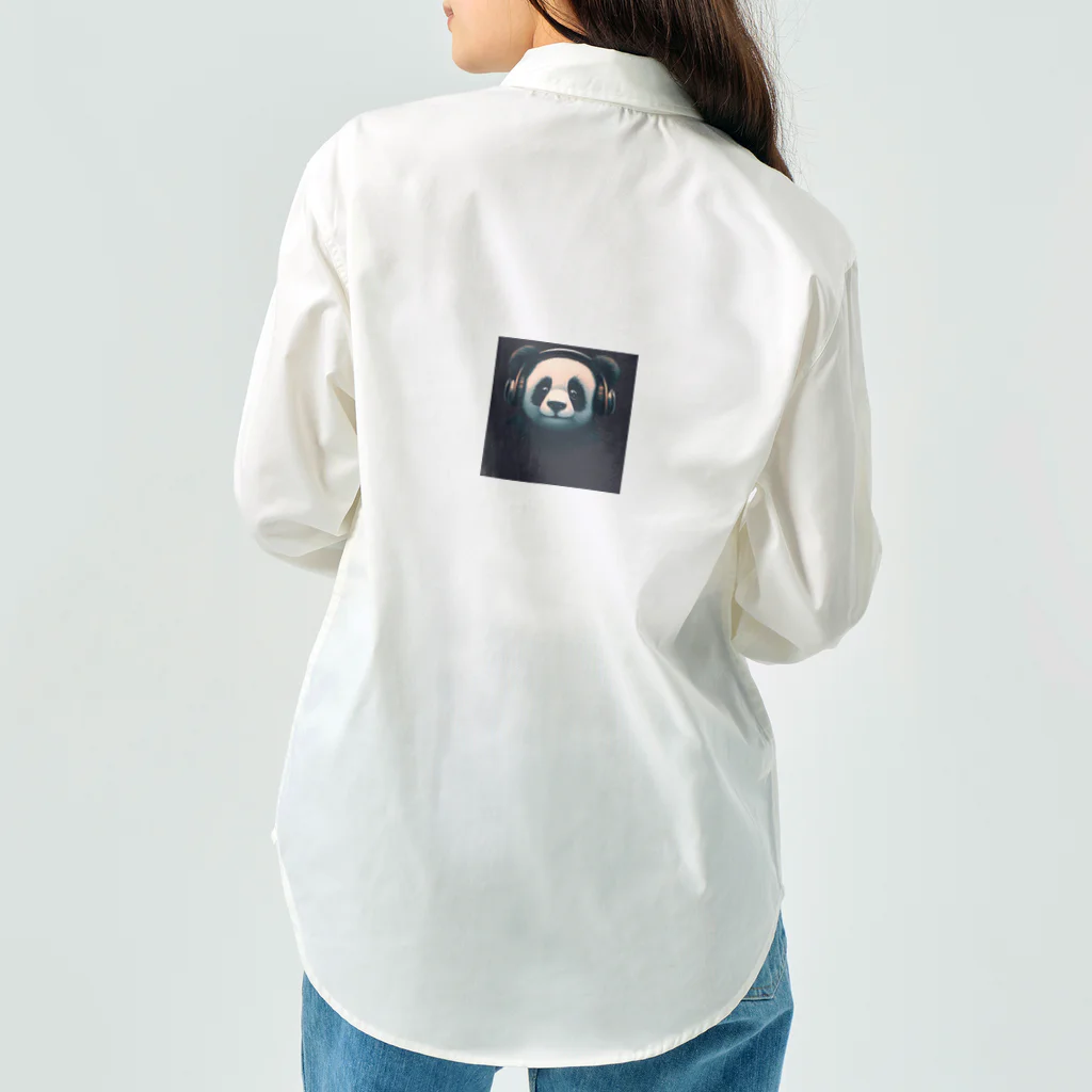 Shiba_IncのHeadphones & Pandas（ヘッドホン & パンダ） Work Shirt