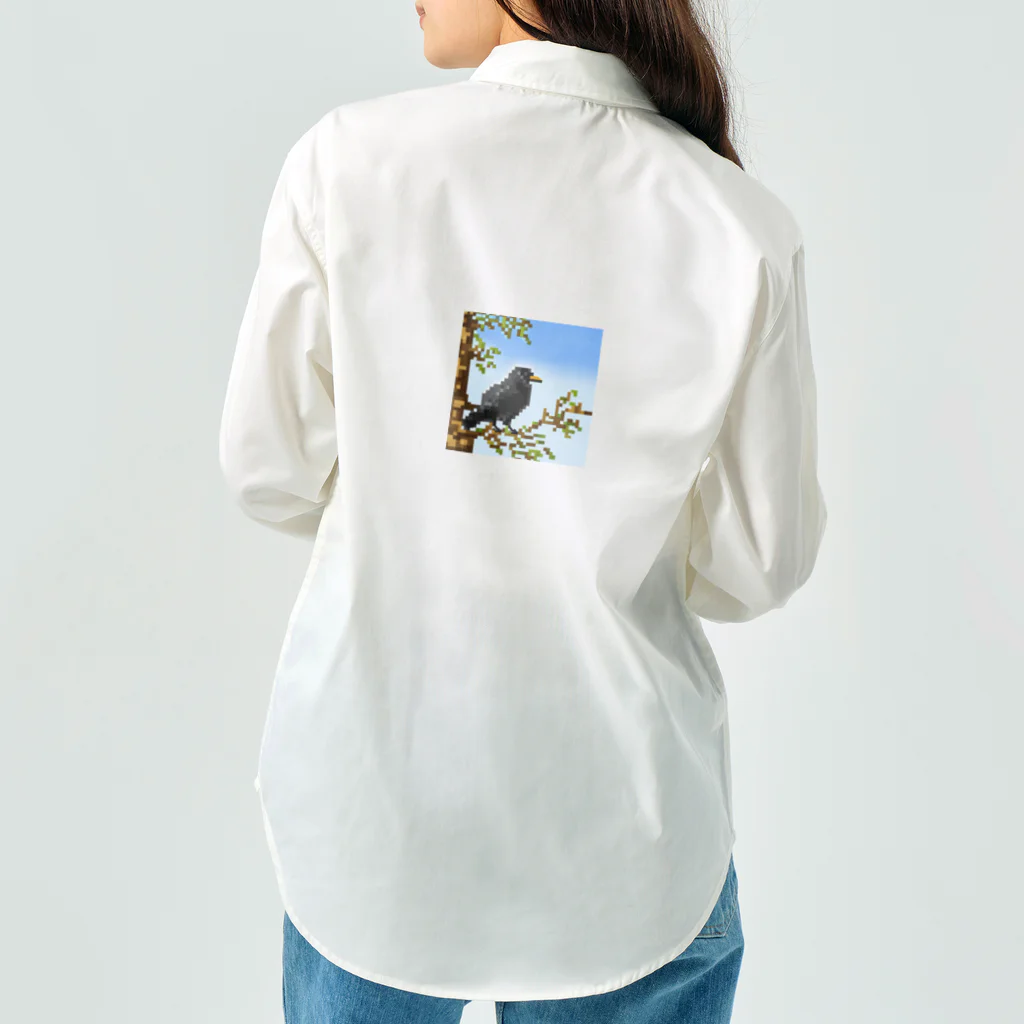 yorozuya4628のドット絵のカラス　からす Work Shirt