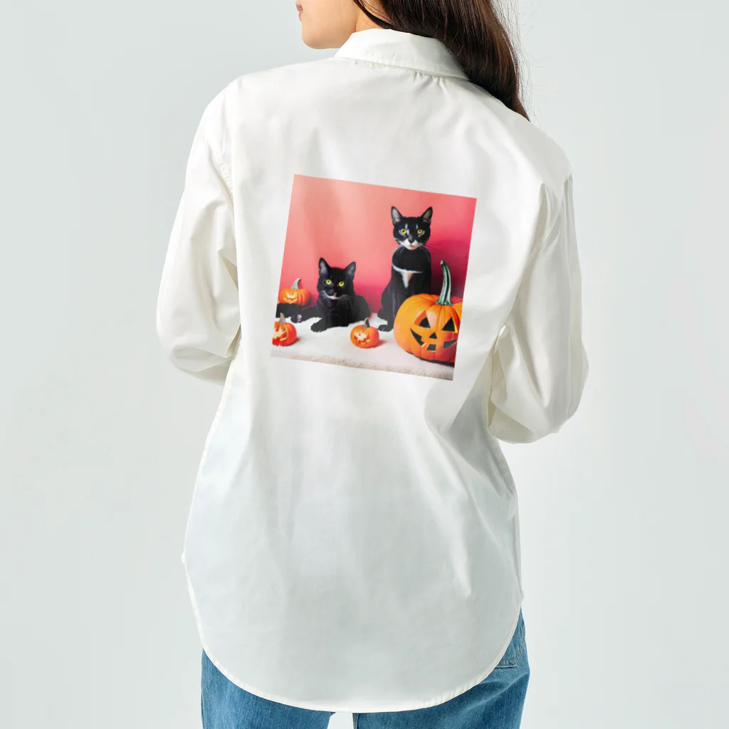 PEANUTSCHIBAの子猫達のハロウィン ワークシャツ