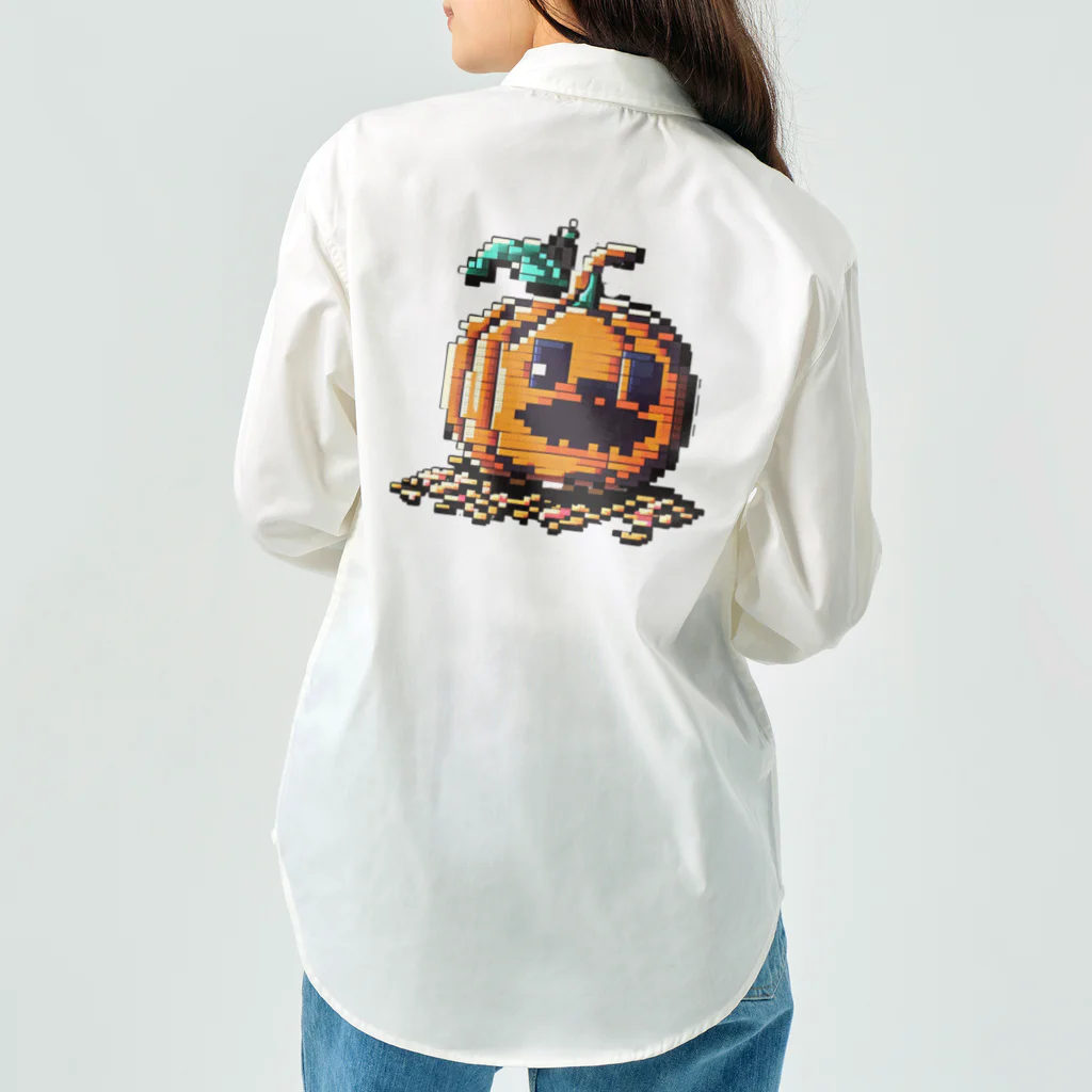 朱音琴音のドット絵のハロウィンかぼちゃのおばけ Work Shirt