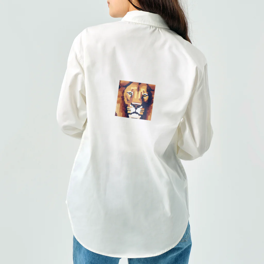 DJシャークのドット絵ライオン Work Shirt