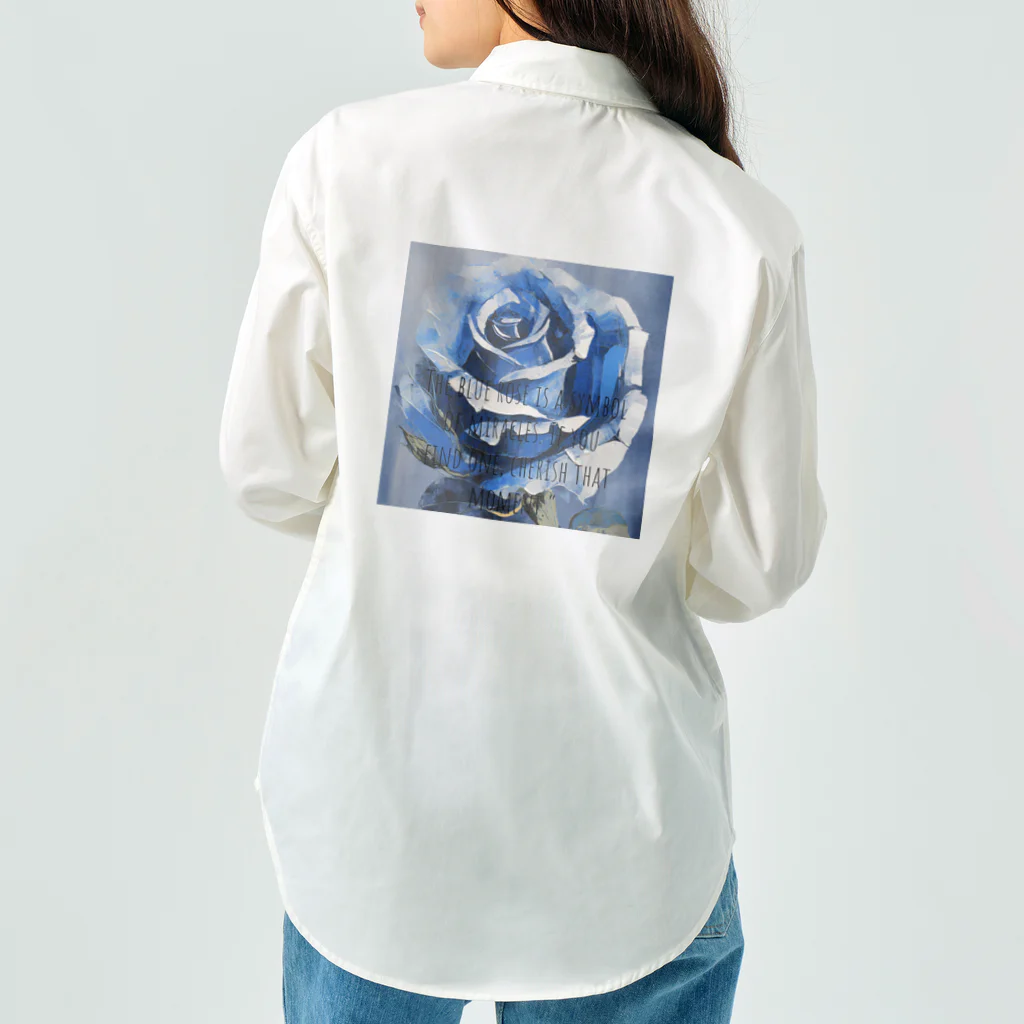 Rebelideaの青いバラ ワークシャツ