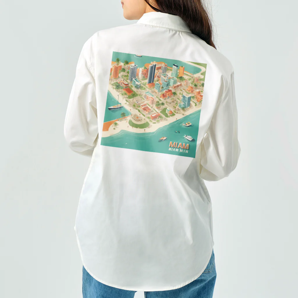 maeken work shopipのマイアミイラスト Work Shirt
