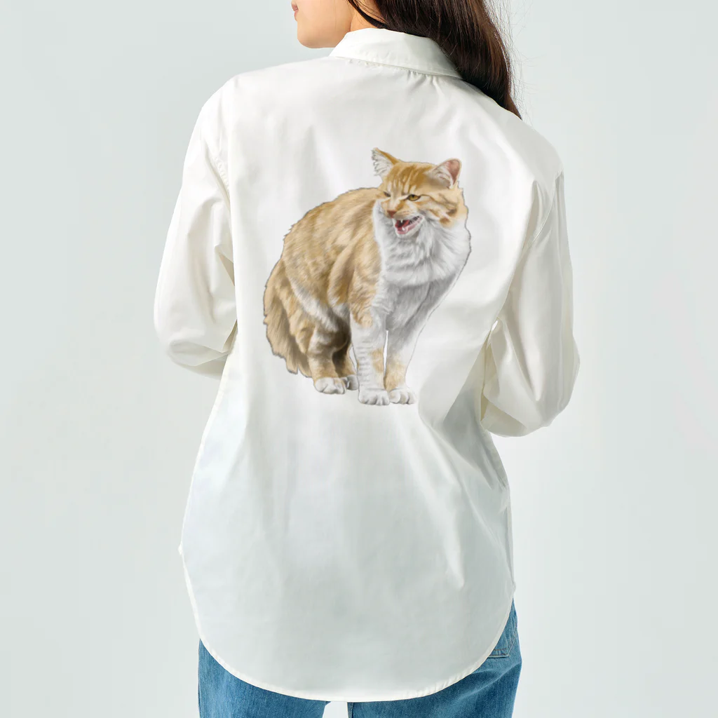 もっち（mocchi）のキツネコちゃん(修正版) ワークシャツ