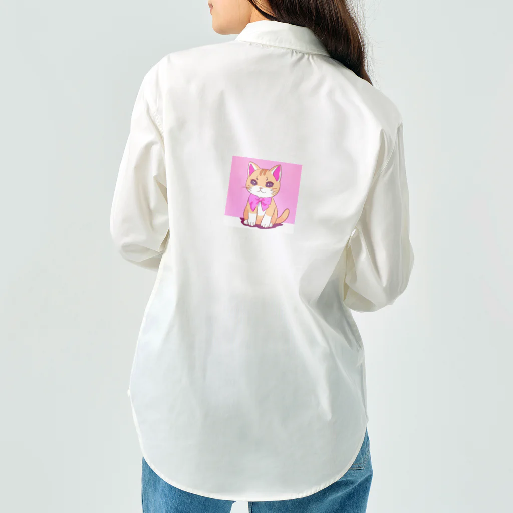 Officefaceのリボン猫ちゃん Work Shirt