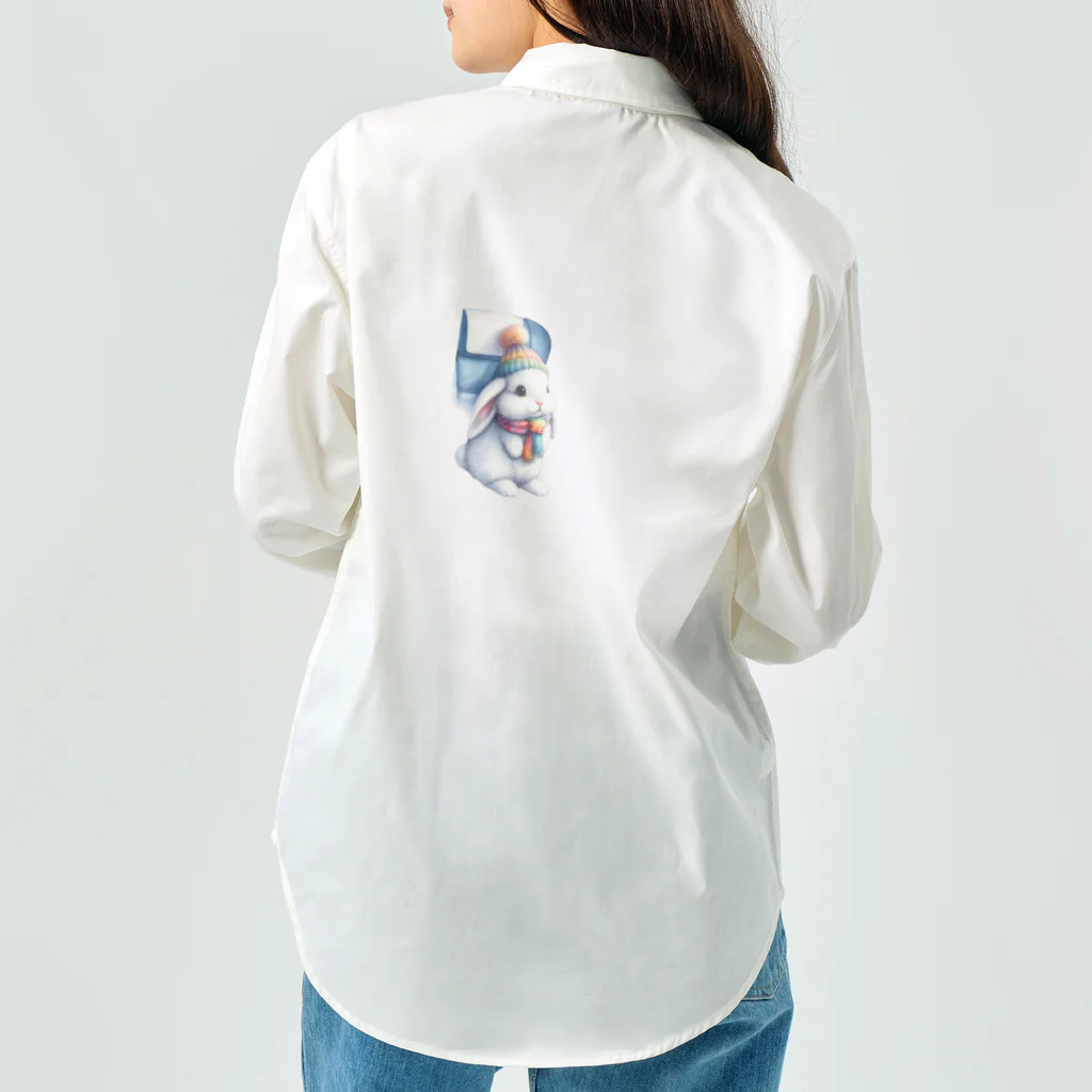 Shiba_IncのSitting rabbit（座るウサギ） Work Shirt