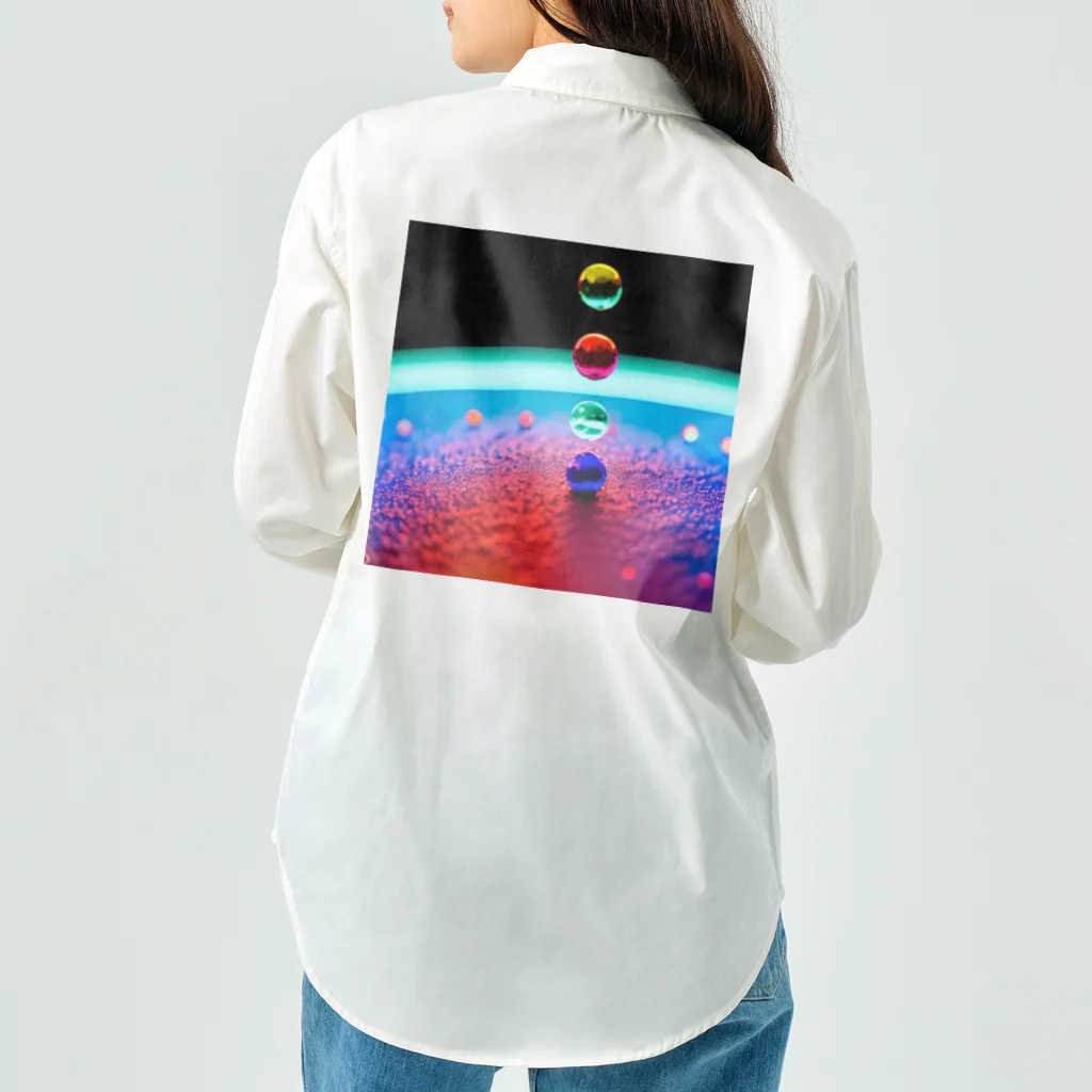 でおきしりぼ子の実験室のParticles‘ World(AI -Aided Design)-Square Pics ワークシャツ
