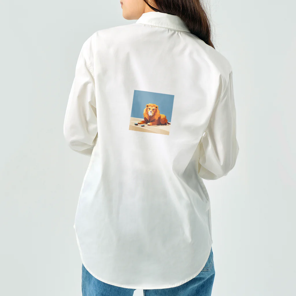 スマイル＿Ｓのドット絵ライオン Work Shirt