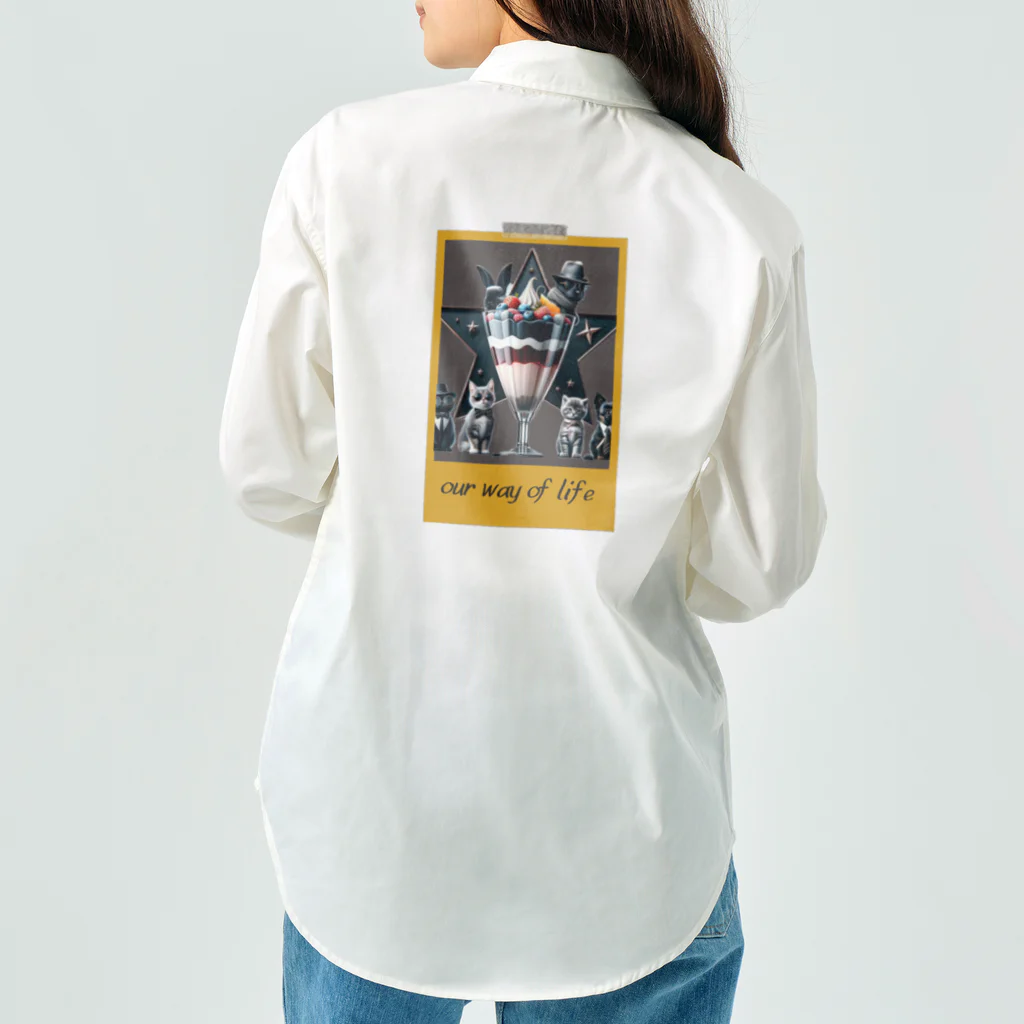 hoodie styleのオシャレセット ワークシャツ