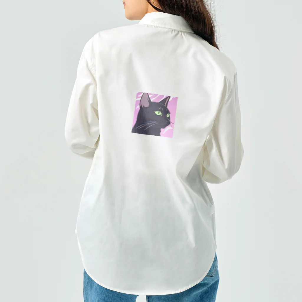 73GTCのかっこいい黒猫3 Work Shirt