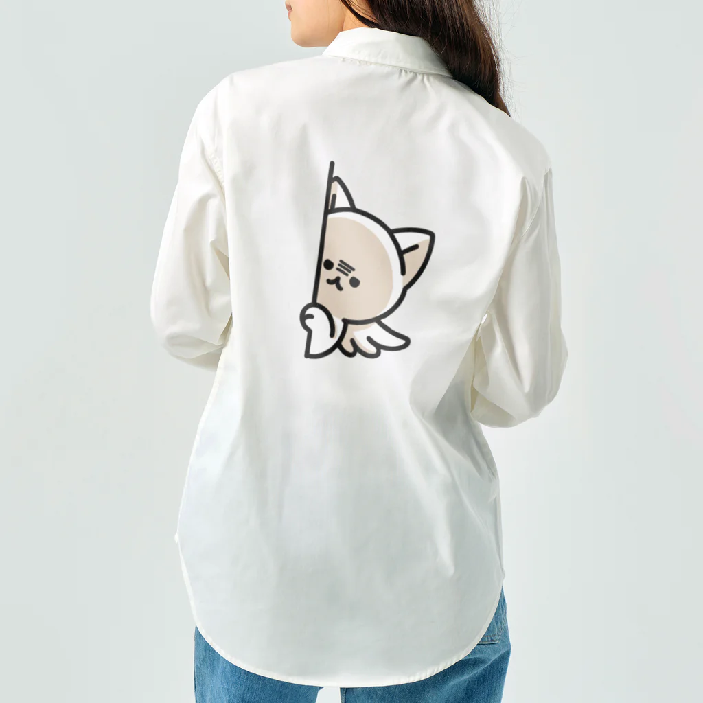 Mystery Cat Worldのじっと見つめるねこ Work Shirt