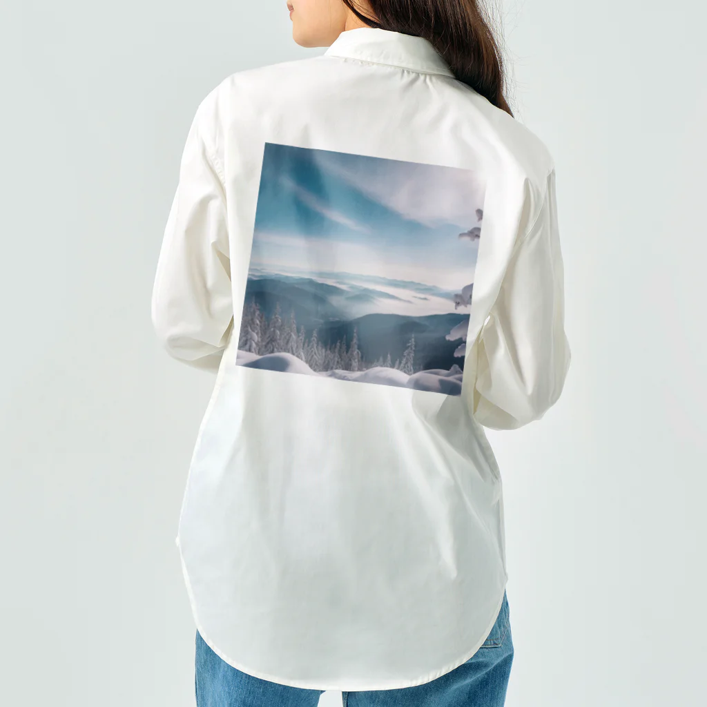 awawoの青空と山の風景 ワークシャツ