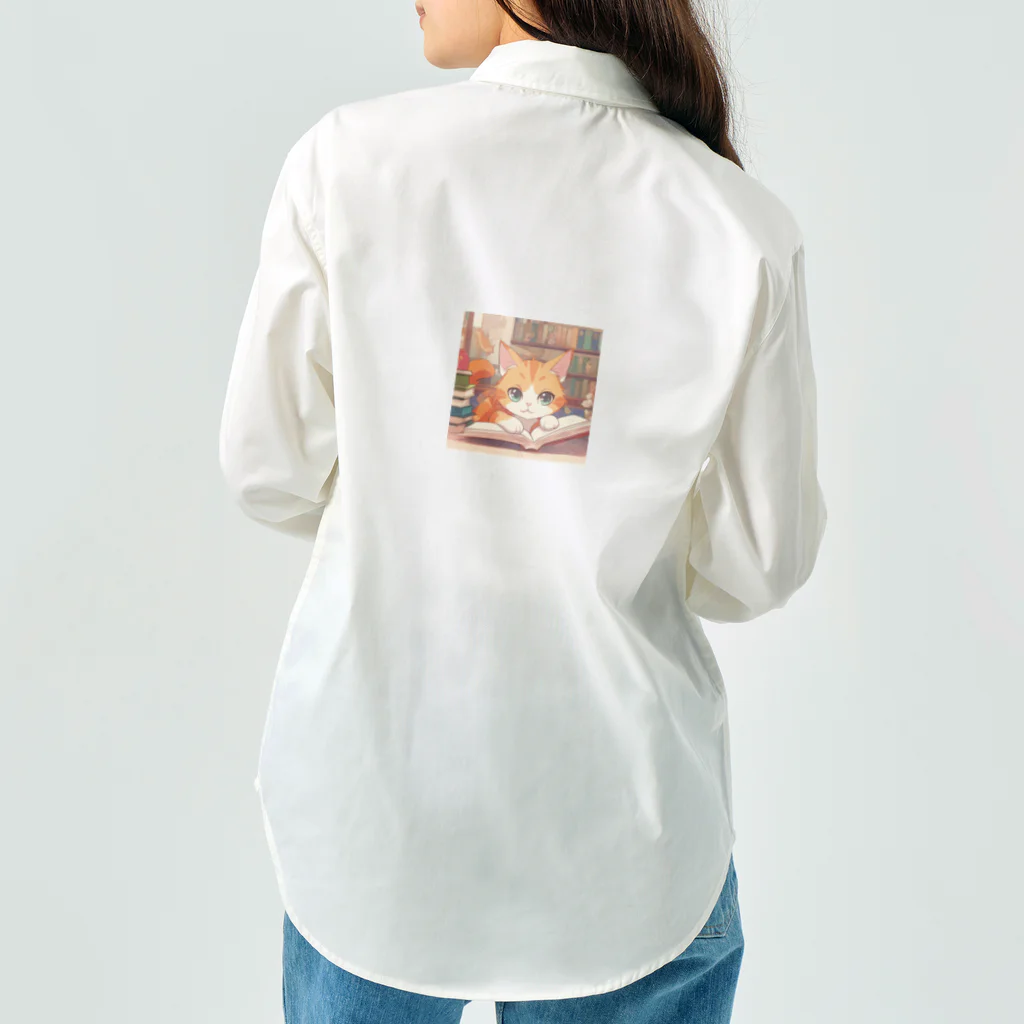 星パンダショップのほんよみかんねこ Work Shirt