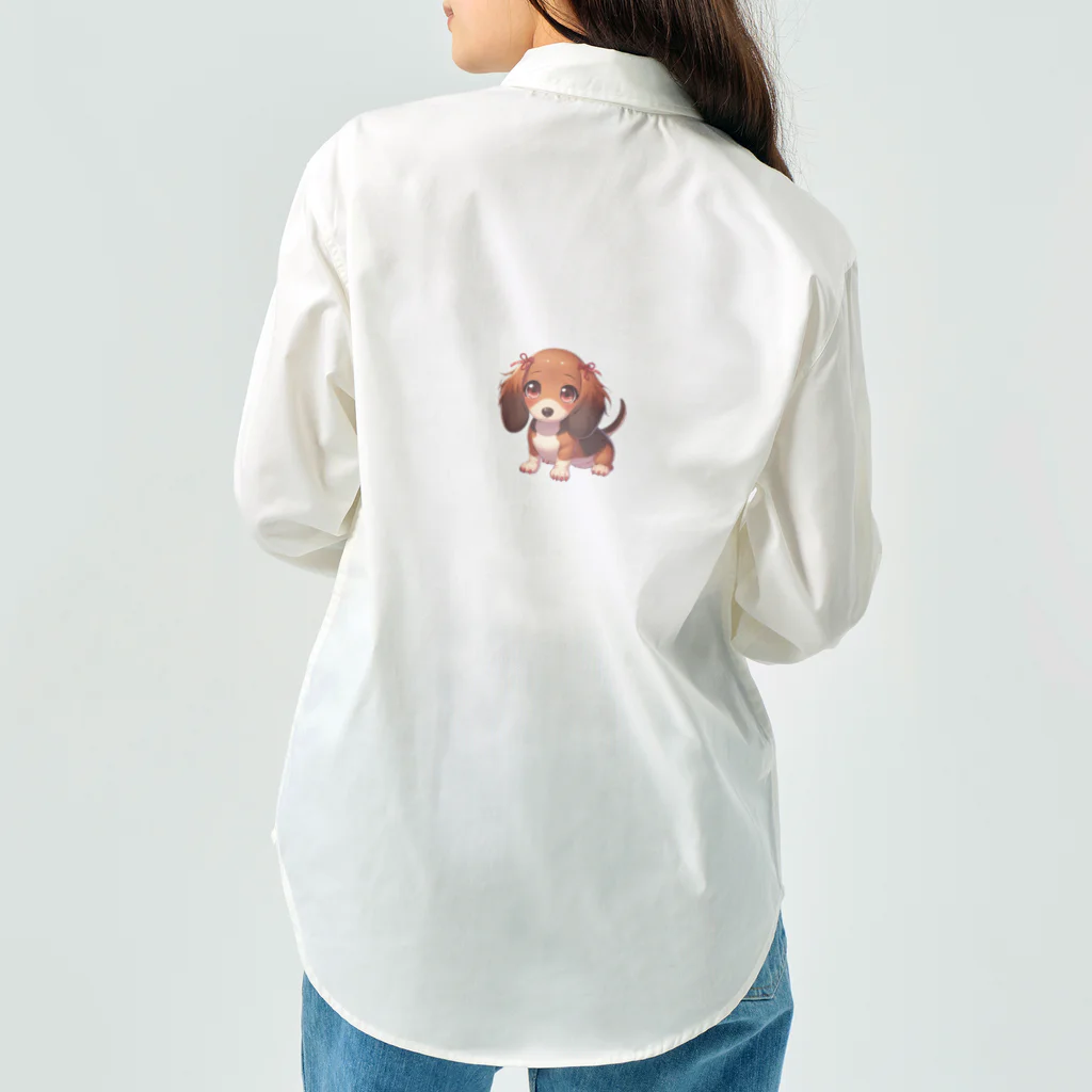 Dog Selectionのミニチュアダックス　女の子　アイテム ワークシャツ