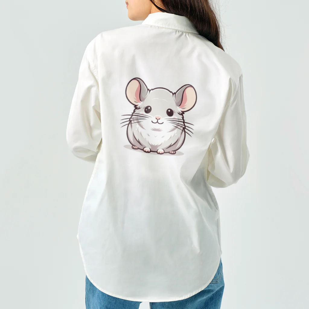 もふっとチンチラ🐭のチンチラ（シナモン） Work Shirt