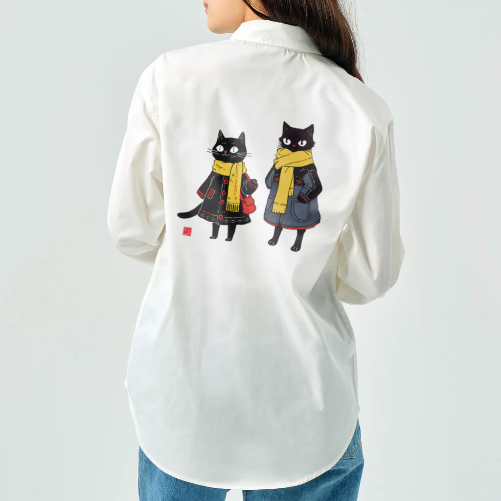 Lapis SHOPの黒猫夫婦のお買い物 Work Shirt