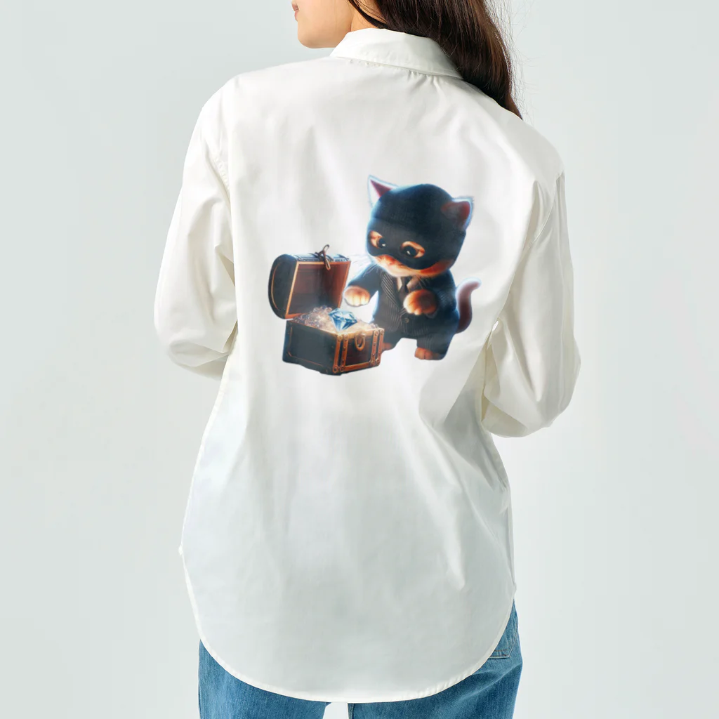 taki・ショップの猫　泥棒 Work Shirt