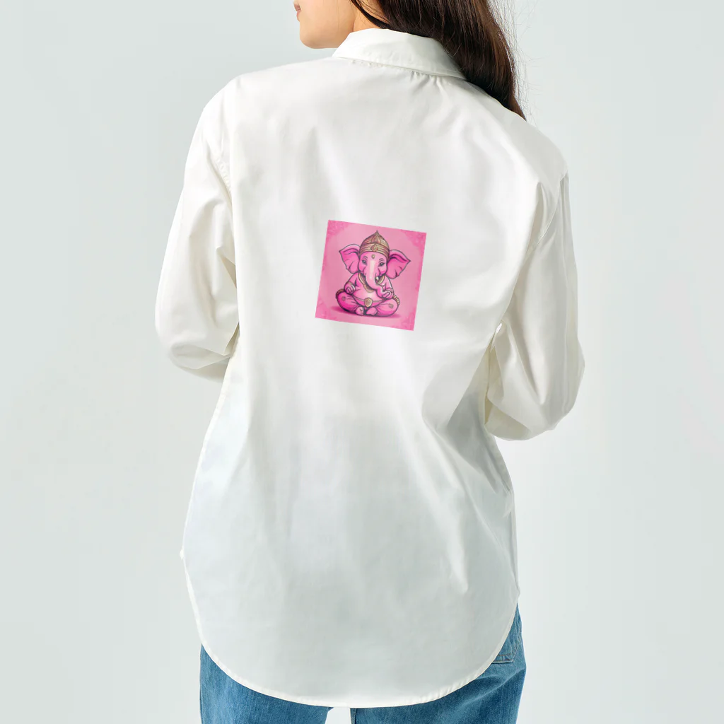 らっきーだよねのピンクガネーシャ　がねちゃん Work Shirt