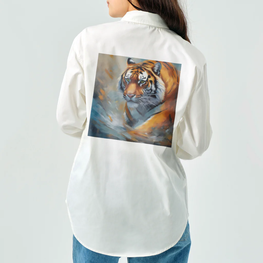 Isaiah_AI_Designの精力的なトラ ワークシャツ