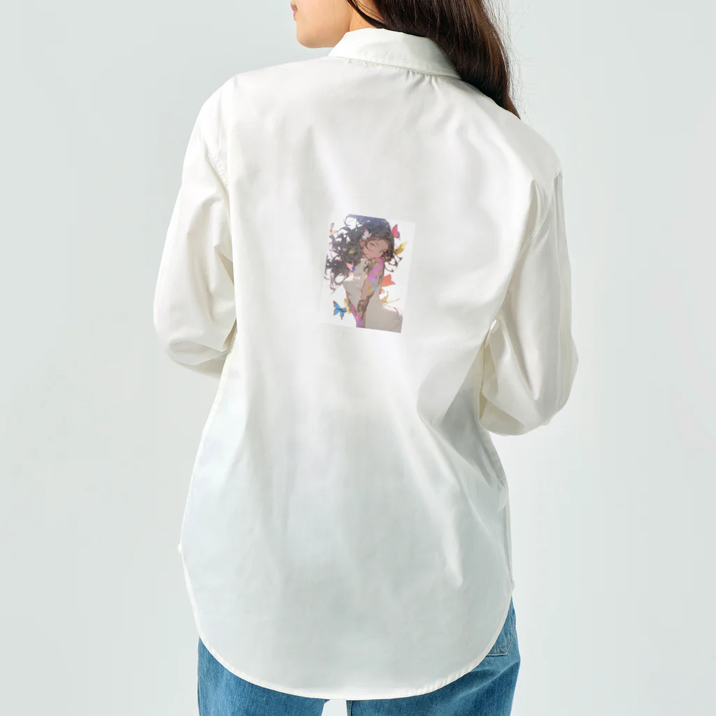 AQUAMETAVERSEの女と蝶　なでしこ1478 ワークシャツ