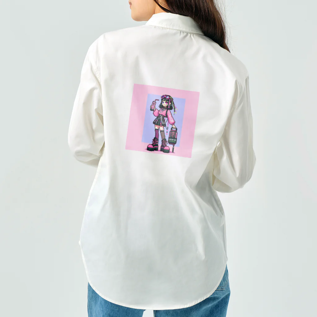 蒲田　次郎のピクセルピンモンガール2 ワークシャツ