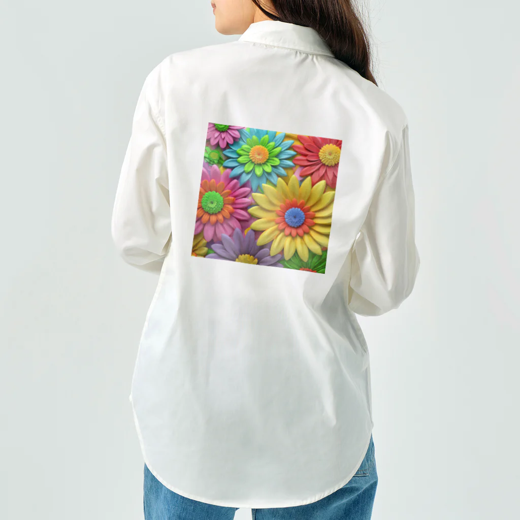 Colorful Canvasの色とりどりのヒナギク ワークシャツ
