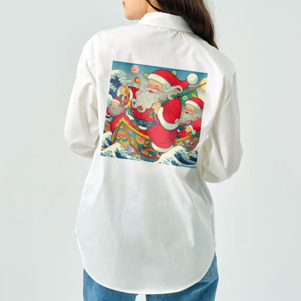 momonekokoの和風サンタクロース ワークシャツ
