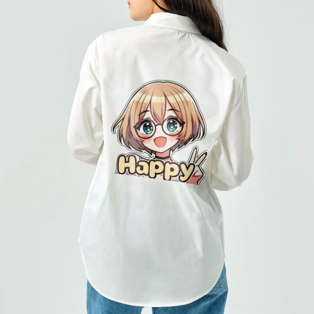 Kusareshiroの金髪ショートカット眼鏡美少女ちゃん Work Shirt