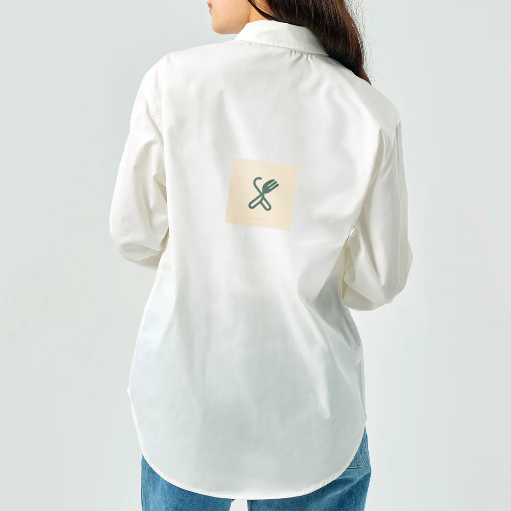 ロゴショップのナイフフォークロゴ2 ワークシャツ